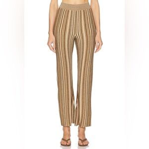 Massaro Pant in Gold and Bronze, Veronica Beard, Small